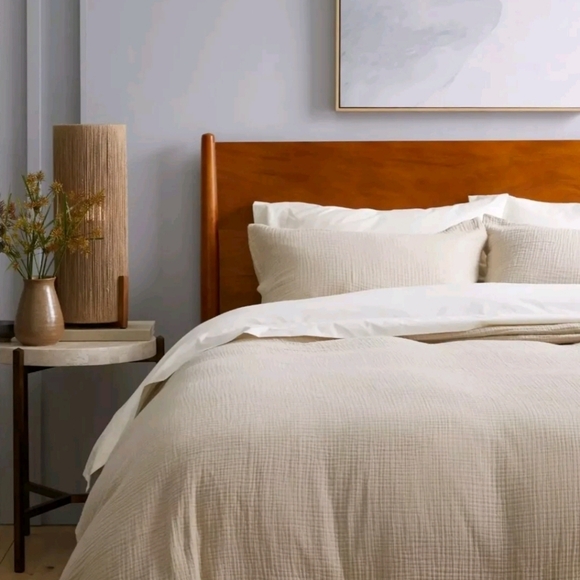 NWOT- Quince Organic Cotton Dune Airy Gauze Duvet Cover! King/ Cal King(809) - Picture 3 of 14